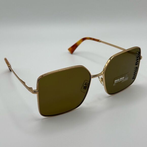MIU MIU Sunglasses MU51YS 7OE01T Antique Gold/Dark Brown Women NEW main image 6
